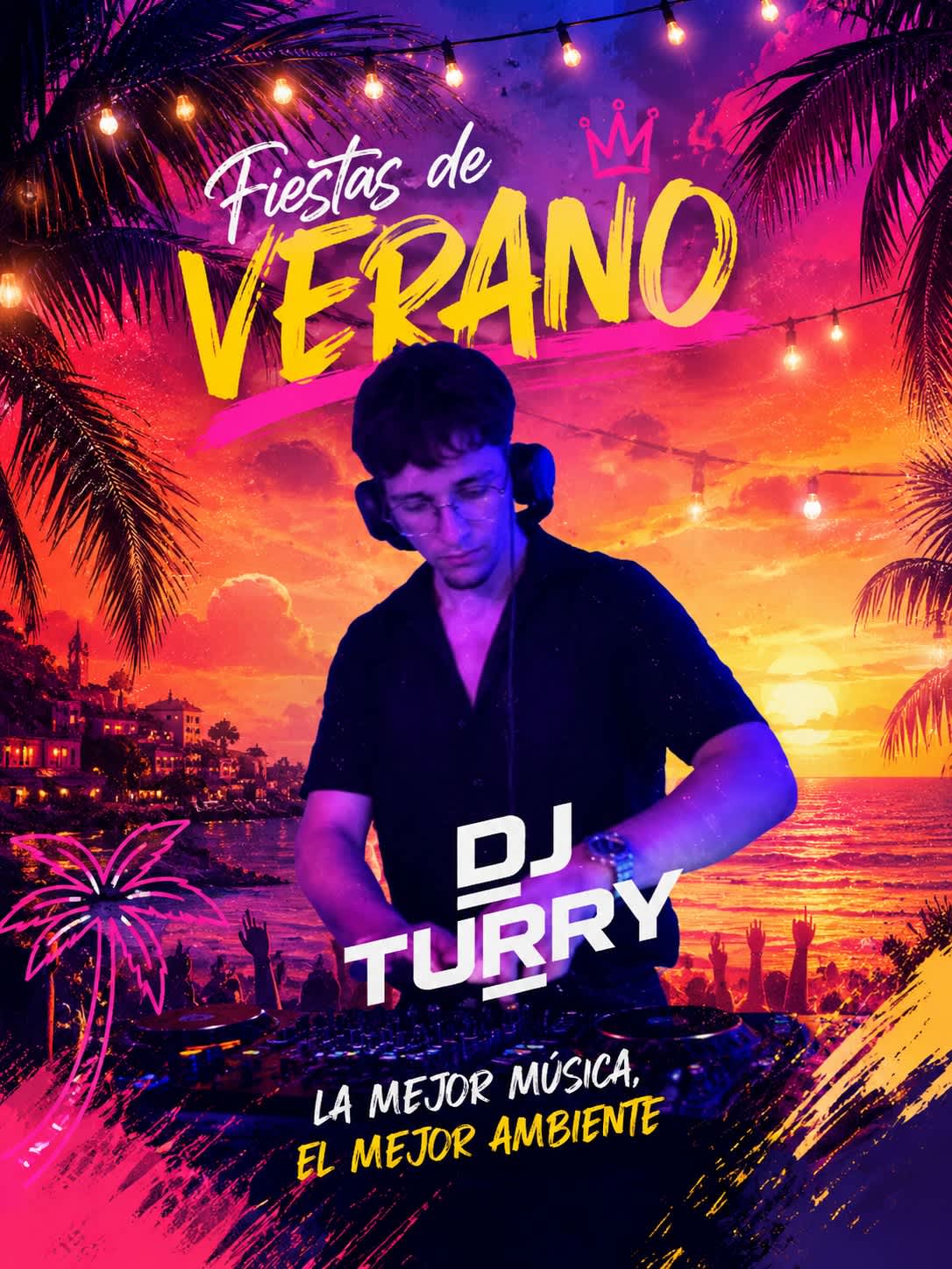 Actuación de Dj Turry en las fiestas de Las Terreras 2025